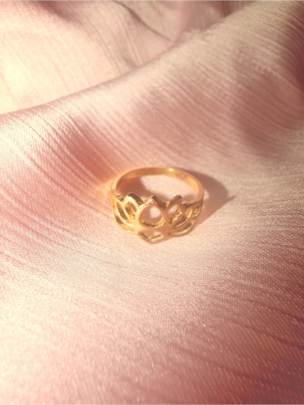Gold Lotus Crown Ring - Elegant Women’s Jewelry